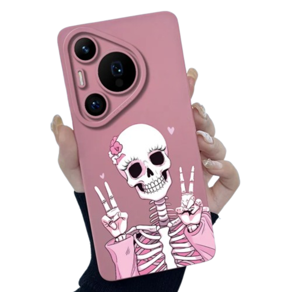 Kawaii Skeleton Phone Case For Huawei Pura