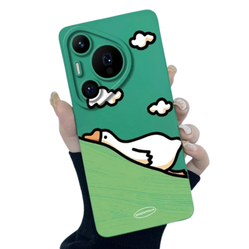 Kawaii Lazy Goose Phone Case For Huawei Pura