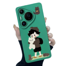 Kawaii Boy Holding Cat Phone Case For Huawei Pura Kawaii Boy Holding Cat Phone Case For Huawei Pura