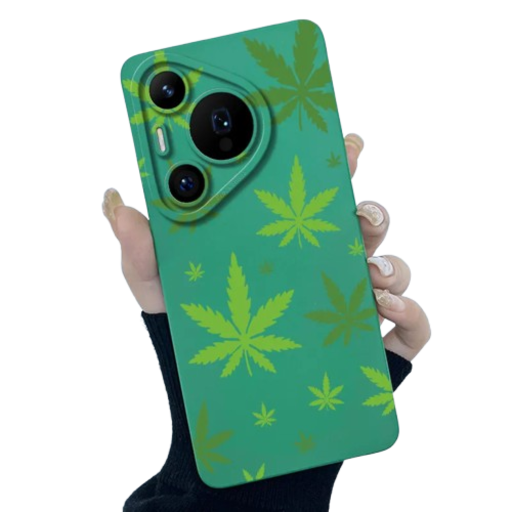 Kawaii Marijuana Leaf Pattern Phone Case For Huawei Pura
