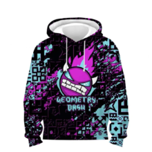 Kawaii Cartoon Geometry Dash The New Average Demon Difficulty Hoodie Kawaii Cartoon Geometry Dash The New Average Demon Difficulty Hoodie
