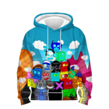 Kawaii Cartoon Geometry Dash Character Hoodie Kawaii Cartoon Geometry Dash Character Hoodie