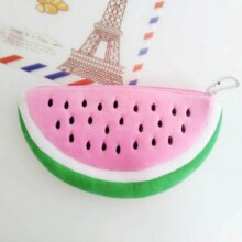 Pink Watermelon Style Plush Pencil Case Pink Watermelon Style Plush Pencil Case