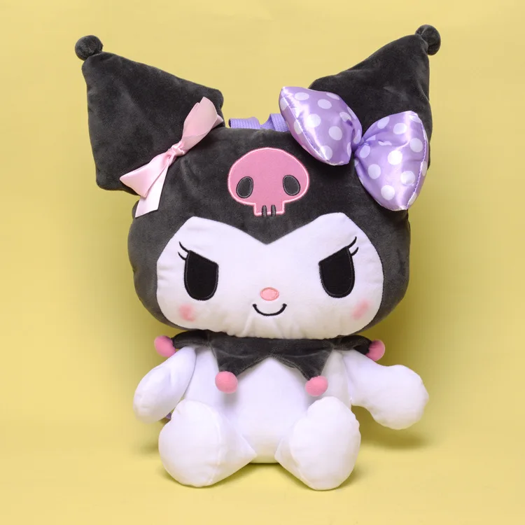 Cartoon Kuromi Soft Plush Fashion Travel Backpack