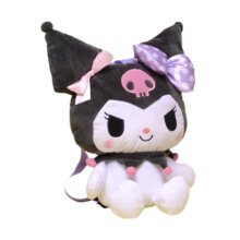 Cartoon Kuromi Soft Plush Fashion Travel Backpack Cartoon Kuromi Soft Plush Fashion Travel Backpack