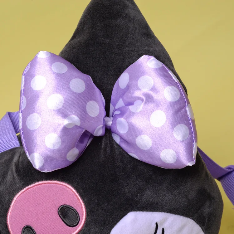 Cartoon Kuromi Soft Plush Fashion Travel Backpack