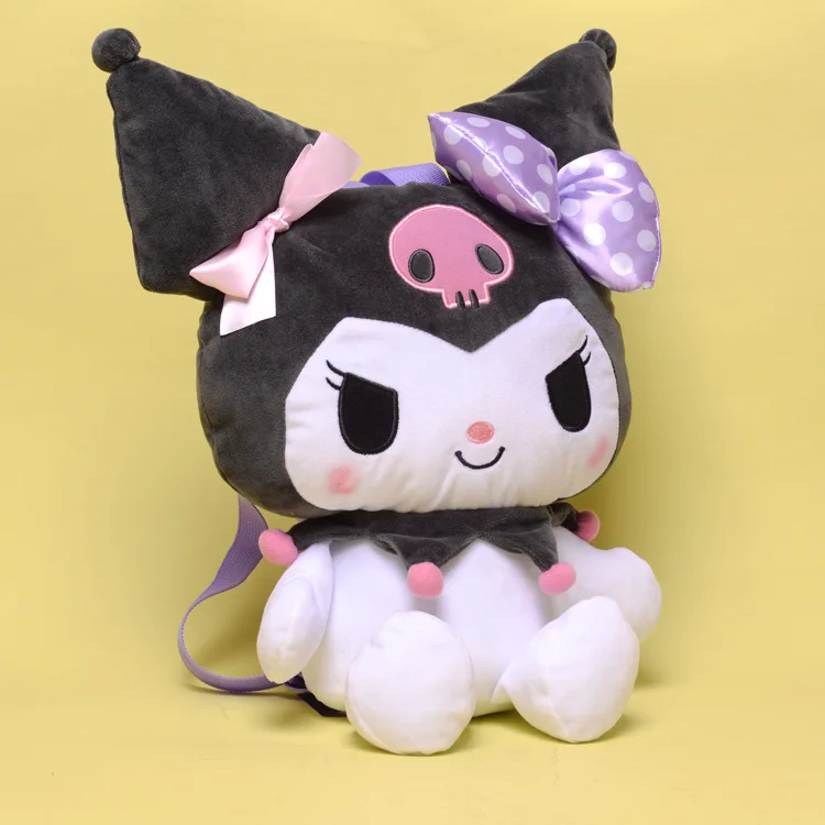 Cartoon Kuromi Soft Plush Fashion Travel Backpack