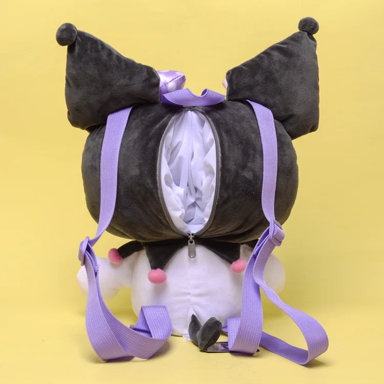 Cartoon Kuromi Soft Plush Fashion Travel Backpack