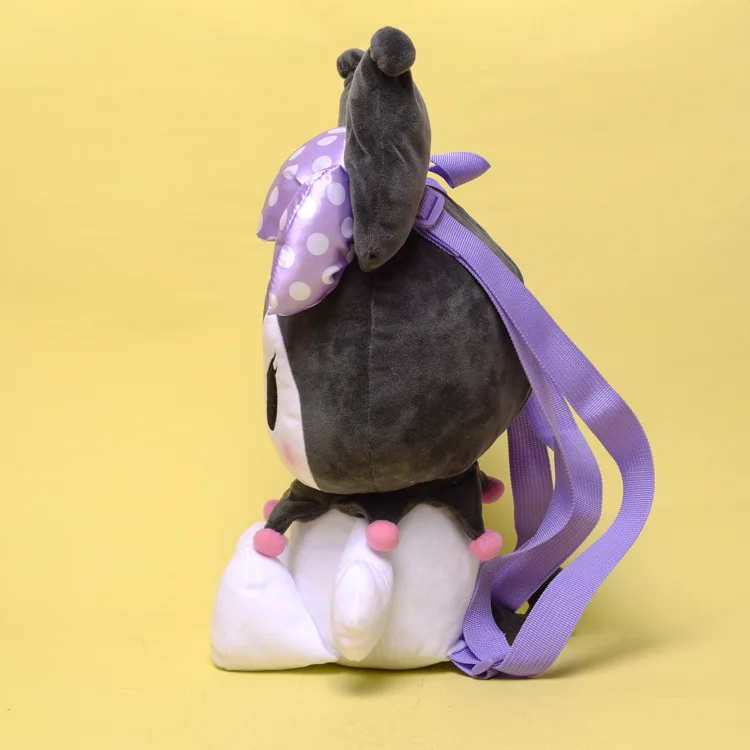 Cartoon Kuromi Soft Plush Fashion Travel Backpack