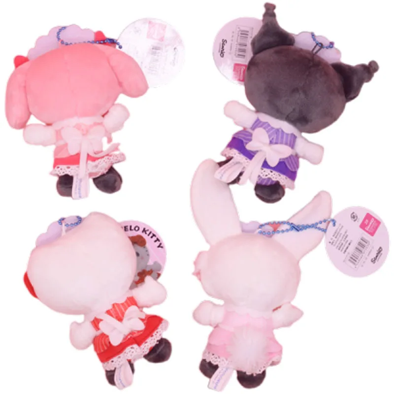 Rabbit My Melody Melo Kuromi Hello Kitty Cartoon Soft Stuffed Dolls Keychain