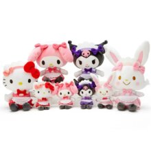 Rabbit My Melody Melo Kuromi Hello Kitty Cartoon Soft Stuffed Dolls Keychain Rabbit My Melody Melo Kuromi Hello Kitty Cartoon Soft Stuffed Dolls Keychain