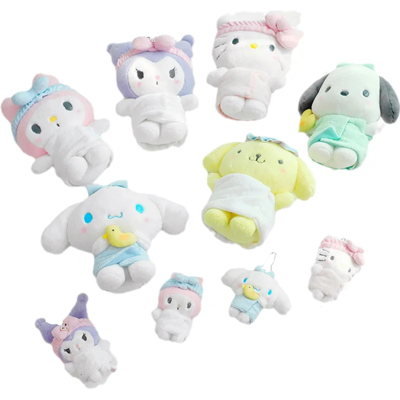 Anime Kitty Pochacco Kuromi Cinnamoroll My Melody Pom Purin Soft Stuffed Doll