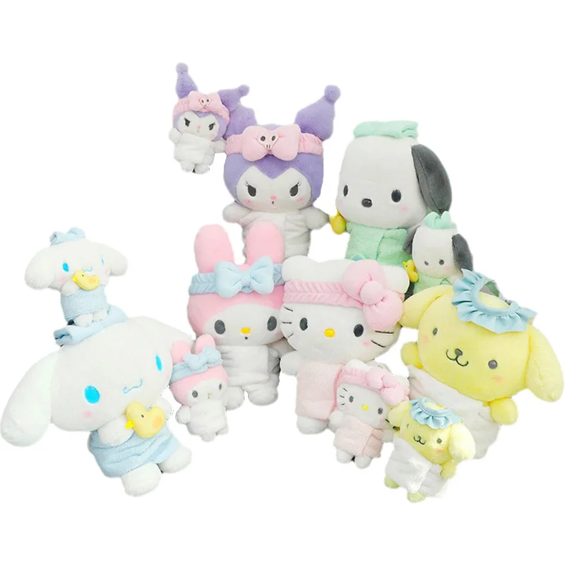 Anime Kitty Pochacco Kuromi Cinnamoroll My Melody Pom Purin Soft Stuffed Doll