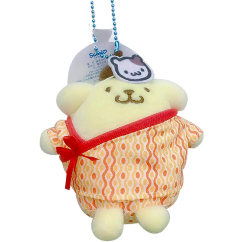 Cartoon Hello Kitty Cinnamoroll My Melody Charmmykitty Pompom Purin Kuromi Soft Stuffed Keychain Dolls