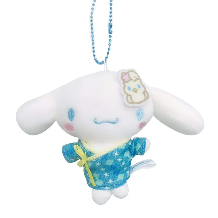 Cartoon Hello Kitty Cinnamoroll My Melody Charmmykitty Pompom Purin Kuromi Soft Stuffed Keychain Dolls
