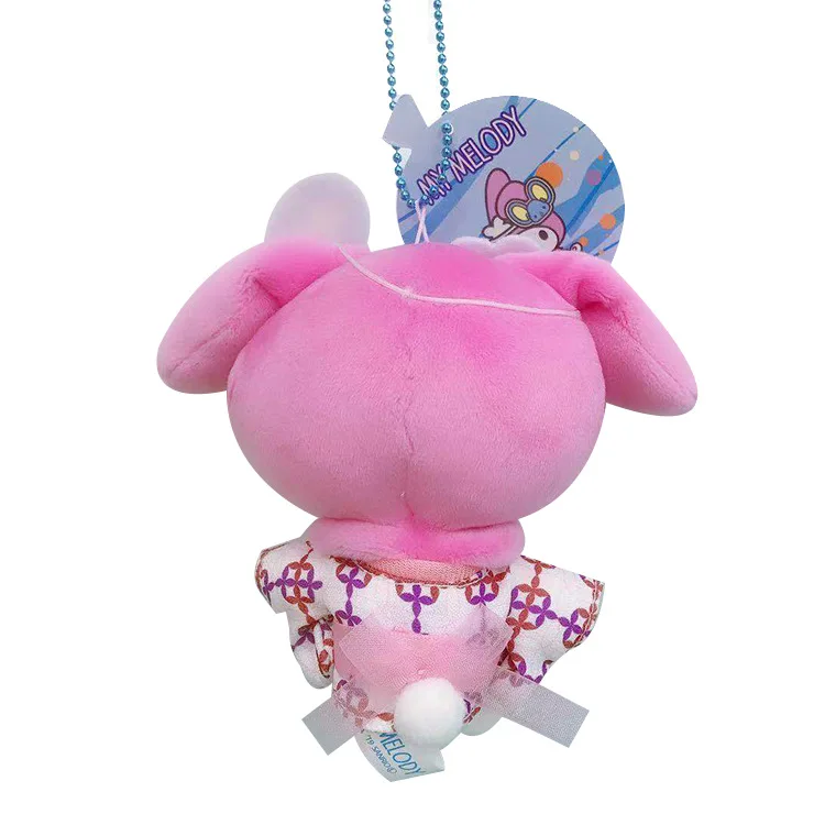 Cartoon Hello Kitty Cinnamoroll My Melody Charmmykitty Pompom Purin Kuromi Soft Stuffed Keychain Dolls