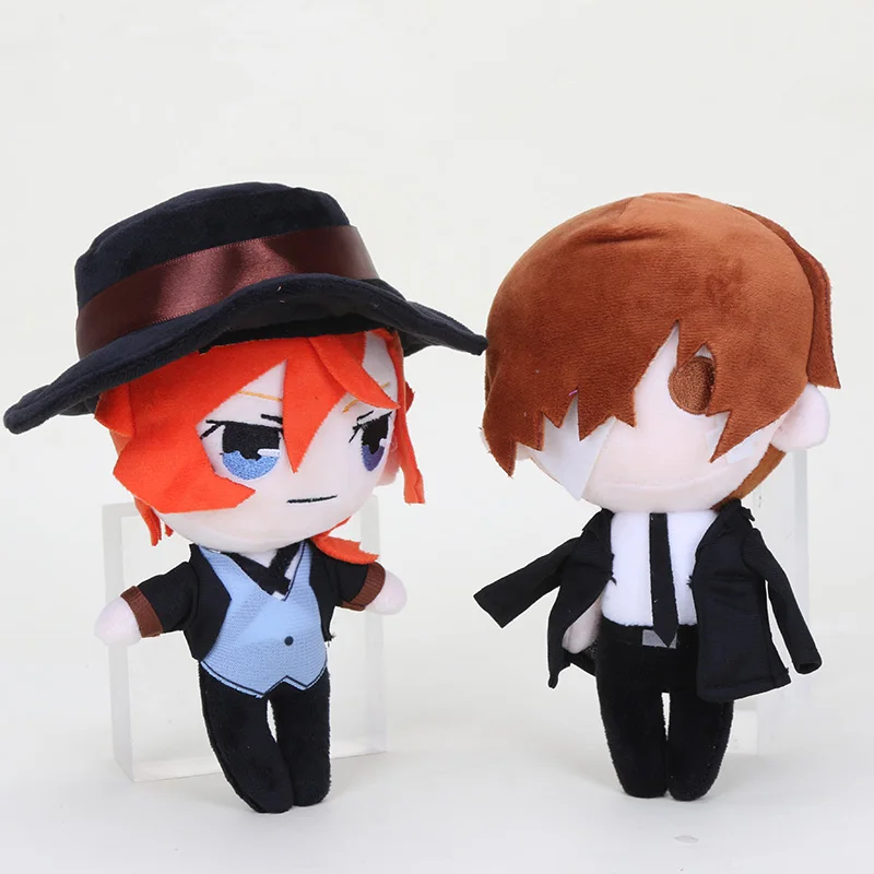 Anime Dazai Osamu Nakahara Chuya Bungo Stray Dogs Plush Doll
