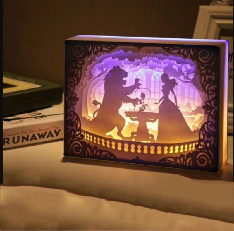 Totoro Cartoon 3D Paper-Cut Atmosphere Night Light Lamp Totoro Cartoon 3D Paper-Cut Atmosphere Night Light Lamp