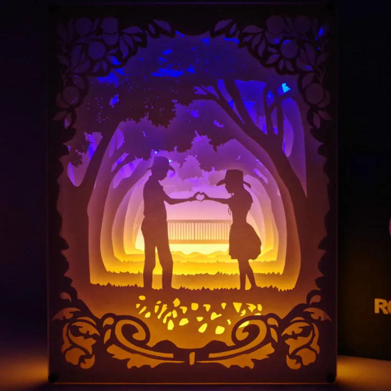 Totoro Cartoon 3D Paper-Cut Atmosphere Night Light Lamp Totoro Cartoon 3D Paper-Cut Atmosphere Night Light Lamp