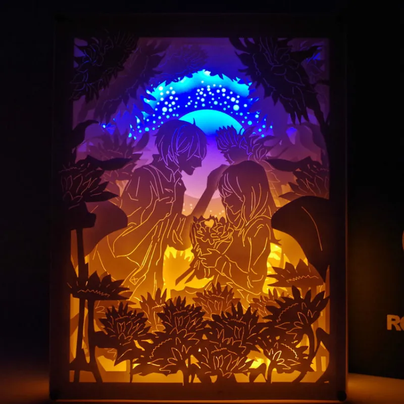 Totoro Cartoon 3D Paper-Cut Atmosphere Night Light Lamp Totoro Cartoon 3D Paper-Cut Atmosphere Night Light Lamp