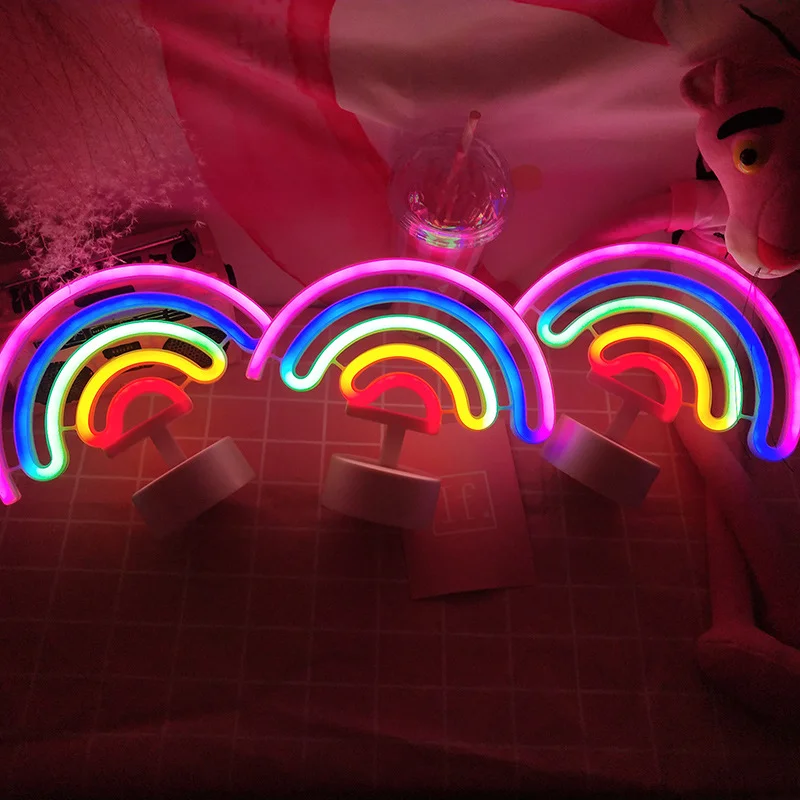Rainbow Unicorn Neon LED Night Lamp