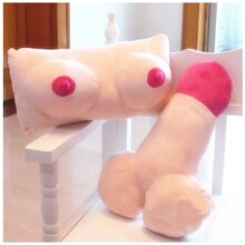 Big Boobs Breast Penis Dick Design Pillow And Slippers Big Boobs Breast Penis Dick Design Pillow And Slippers