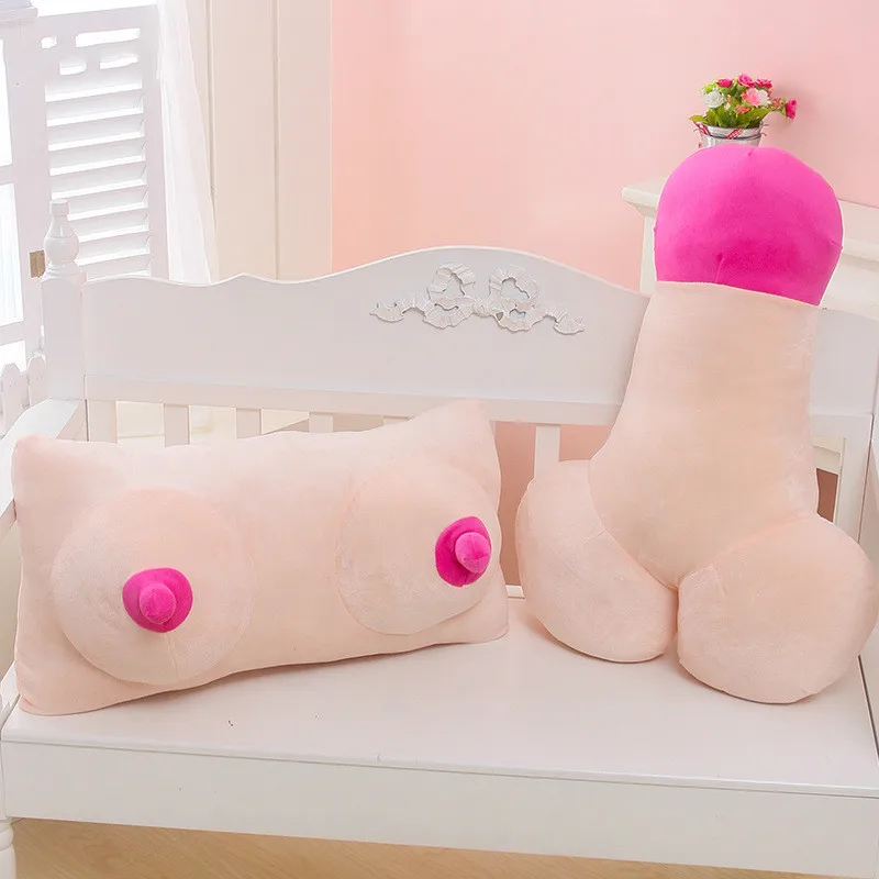 Big Boobs Breast Penis Dick Design Pillow And Slippers