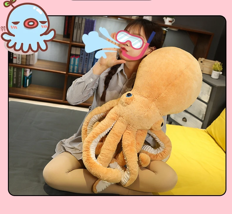 Cartoon Sea Big Eyes Octopus Plush Stuffed Doll
