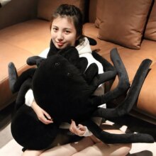 Real Black Spider Short Plush Animal Stuffed Doll Real Black Spider Short Plush Animal Stuffed Doll