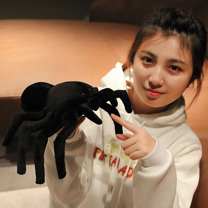 Real Black Spider Short Plush Animal Stuffed Doll Real Black Spider Short Plush Animal Stuffed Doll