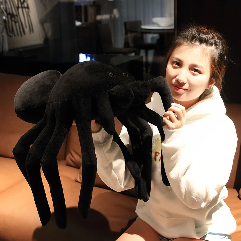 Real Black Spider Short Plush Animal Stuffed Doll Real Black Spider Short Plush Animal Stuffed Doll