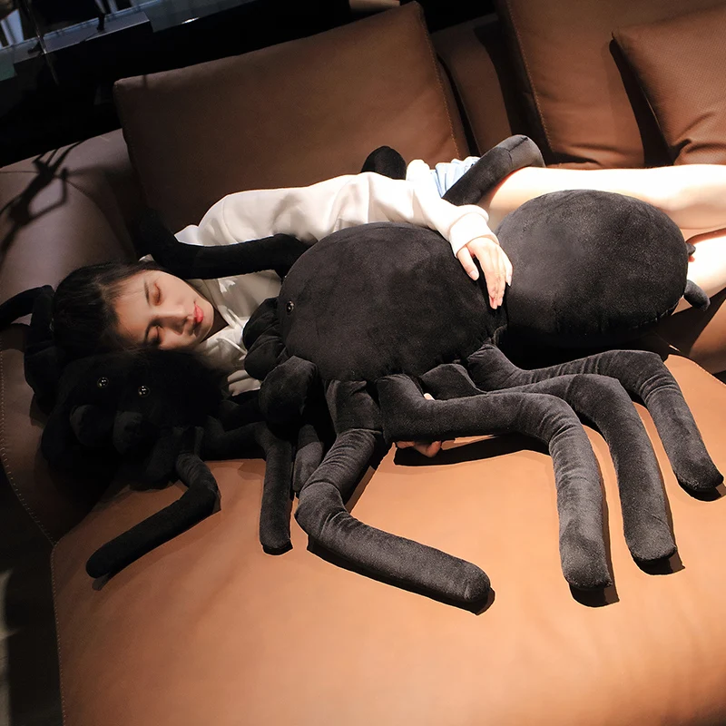 Real Black Spider Short Plush Animal Stuffed Doll Real Black Spider Short Plush Animal Stuffed Doll