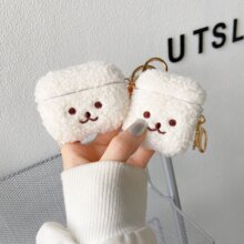 Fluffy Bear Keychain Earphone Apple Case Kawaii AirPods Fluffy Bear Keychain Earphone Apple Case Kawaii AirPods