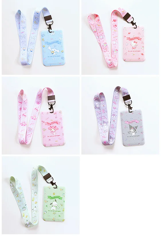 Cartoon Cinnamoroll Kuromi Plastic Kawaii Lanyard Card