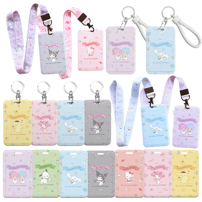 Cartoon Cinnamoroll Kuromi Plastic Kawaii Lanyard Card