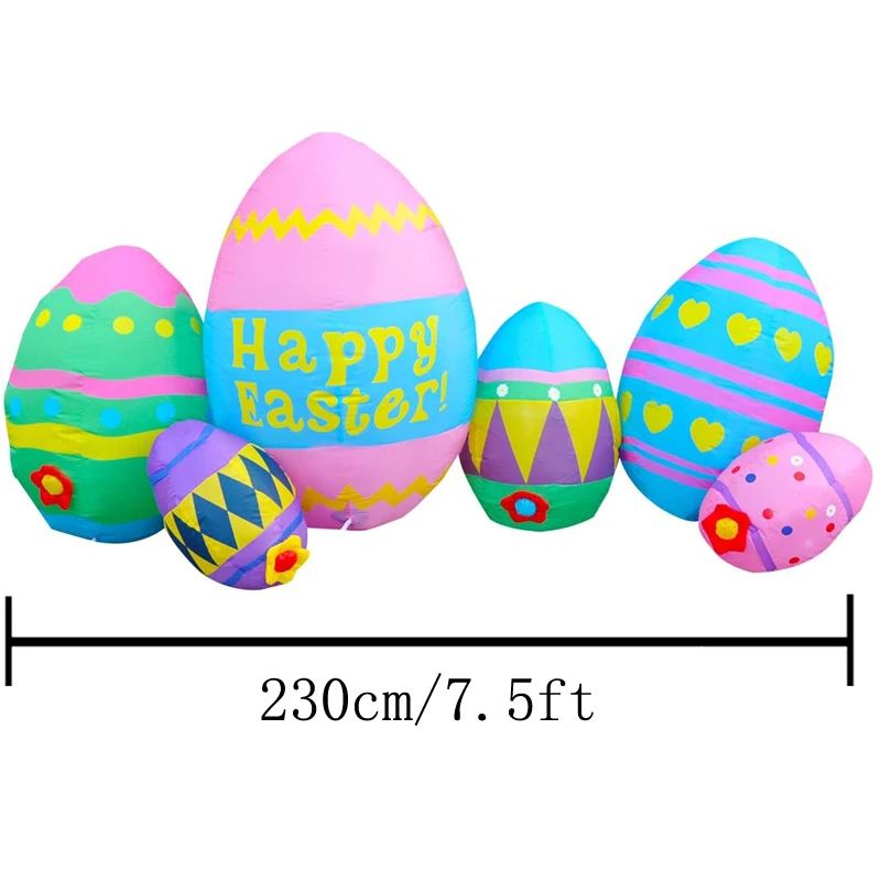 230cm Long Inflatable Outdoor Easter Egg Decoration 230cm Long Inflatable Outdoor Easter Egg Decoration