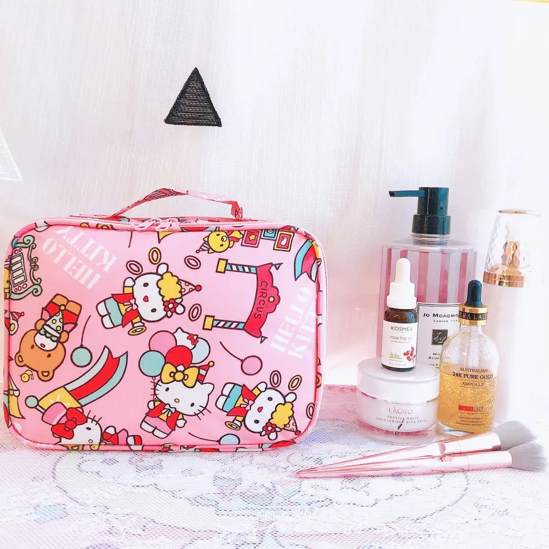 Cartoon Hello Kitty Women Fashion Cartoon Waterproof Kawaii Cosmetic Bag