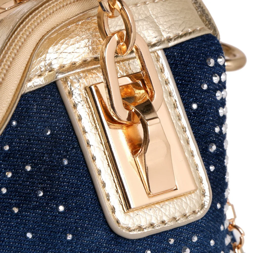 Hellokitty Woman Denim Canvas Studded Rivet Kawaii Bag Hellokitty Woman Denim Canvas Studded Rivet Kawaii Bag