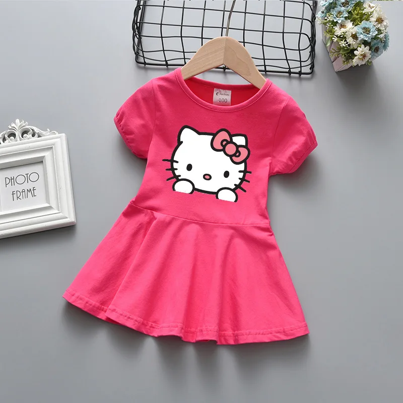 Cartoon Hello-Kitty New Baby Kawaii Print Dress