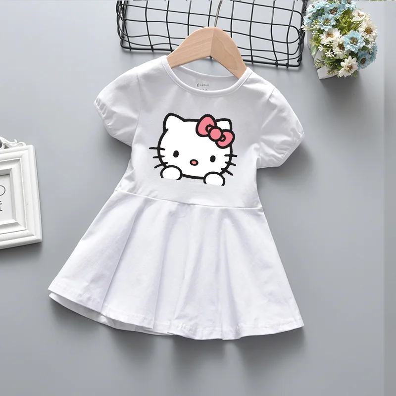 Cartoon Hello-Kitty New Baby Kawaii Print Dress