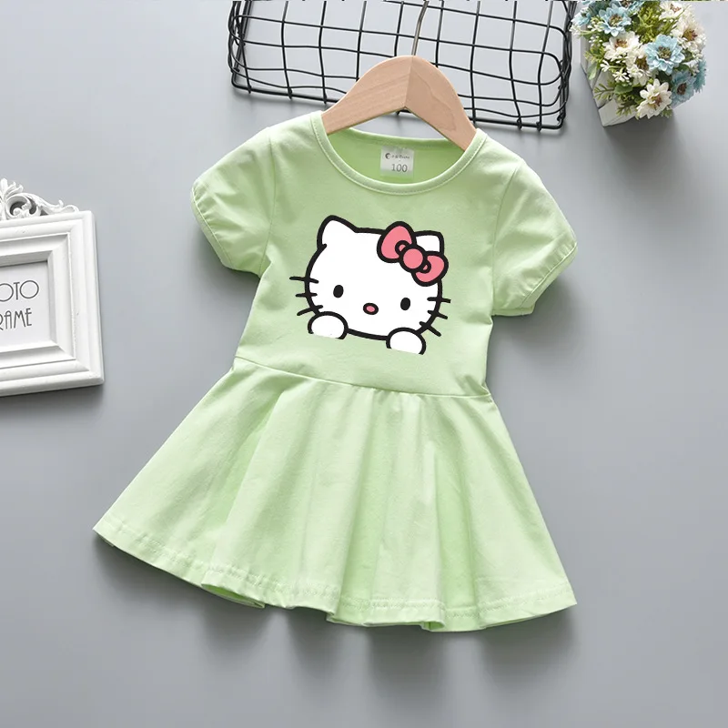 Cartoon Hello-Kitty New Baby Kawaii Print Dress