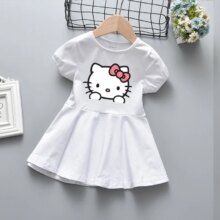 Cartoon Hello-Kitty New Baby Kawaii Print Dress Cartoon Hello-Kitty New Baby Kawaii Print Dress
