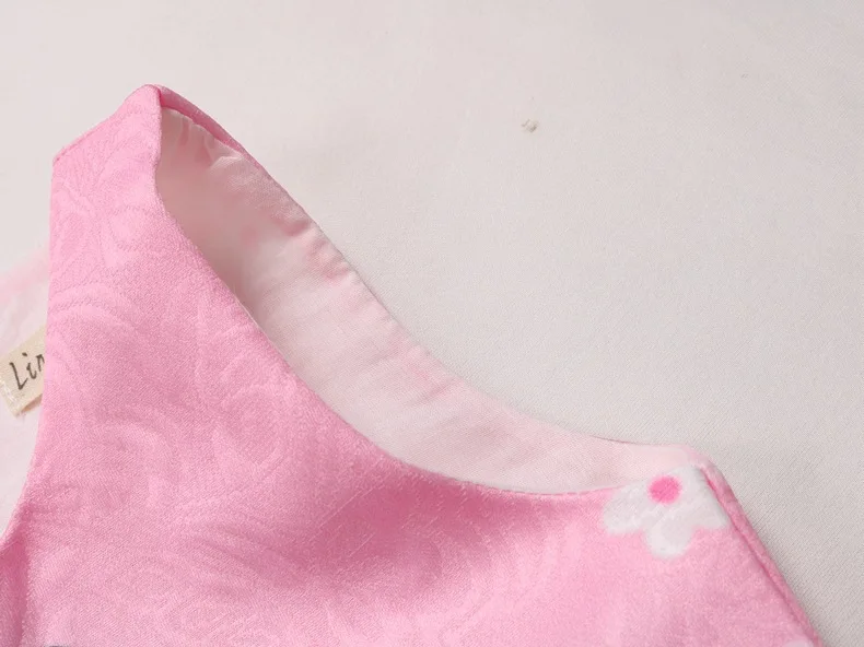 Cartoon Hello-Kitty Fashion Children Sleeveless Pleated Kawaii Dress