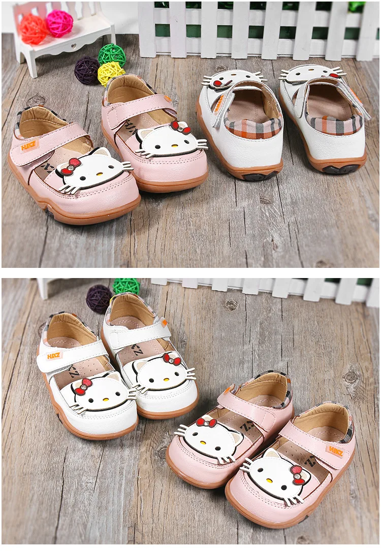 Cartoon Hello Kitty Girls Velcro Single Kawaii Shoes
