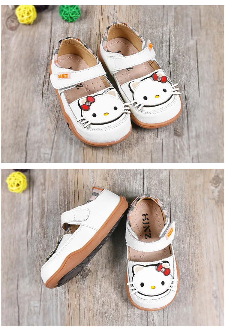 Cartoon Hello Kitty Girls Velcro Single Kawaii Shoes