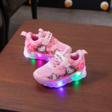Cartoon Hello Kitty Baby LED Light Sports Casual Kawaii Shoes Cartoon Hello Kitty Baby LED Light Sports Casual Kawaii Shoes