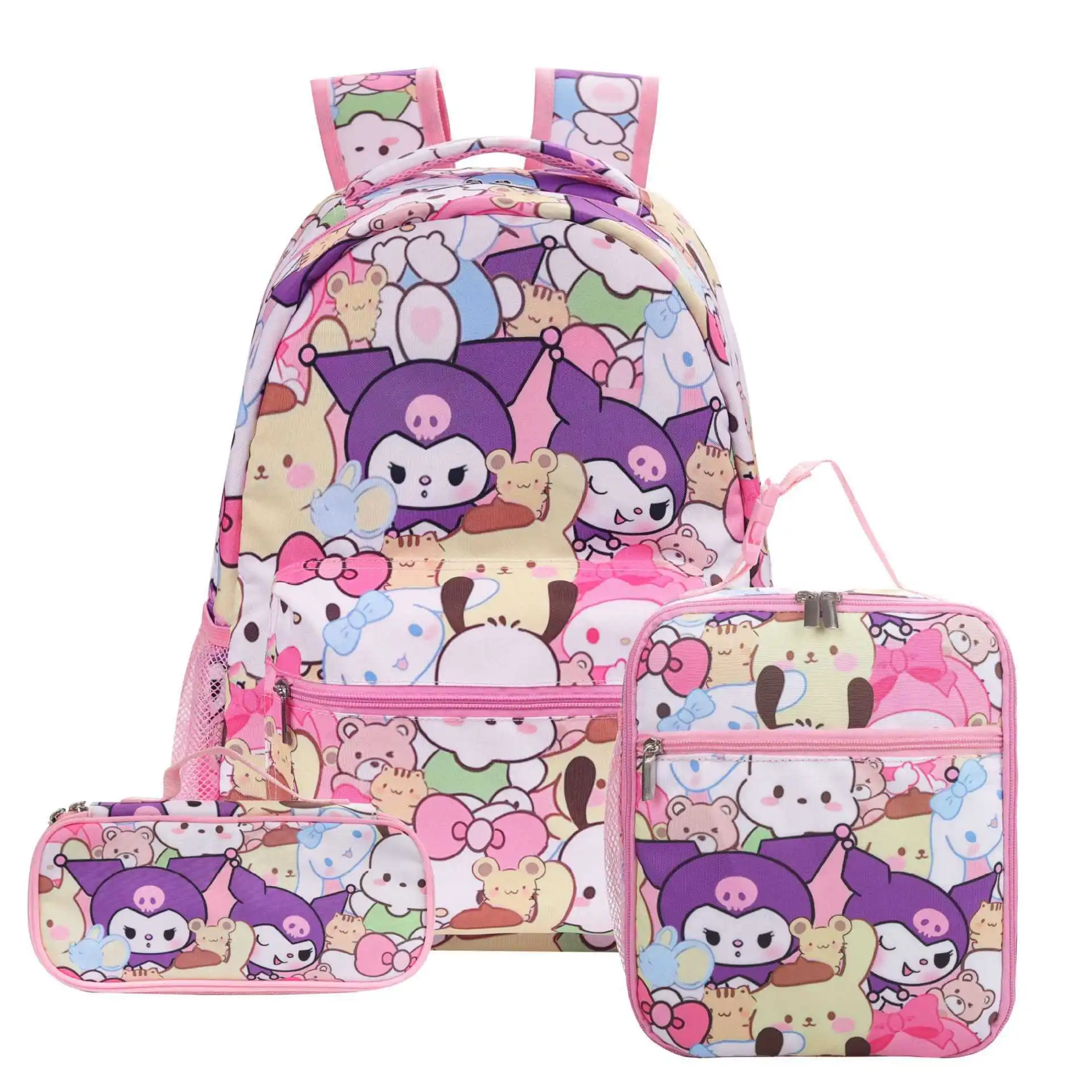 3Pcs Sanrio Cartoon Character Backpack 3Pcs Sanrio Cartoon Character Backpack