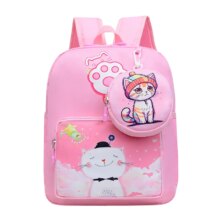Kawaii Cat School Bag With Pendant Purse Kawaii Cat School Bag With Pendant Purse