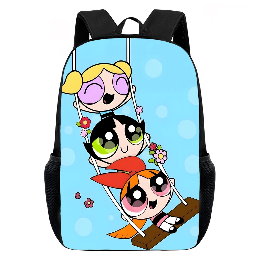 Kawaii The Powerpuff Girls Printed Schoolbag