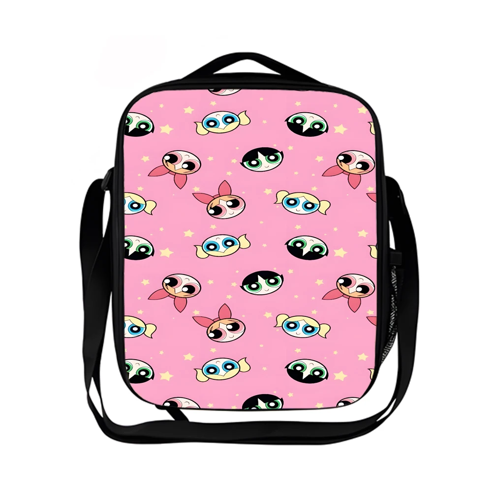 Kawaii The Powerpuff Girls Printed Polyester Lunch Bag